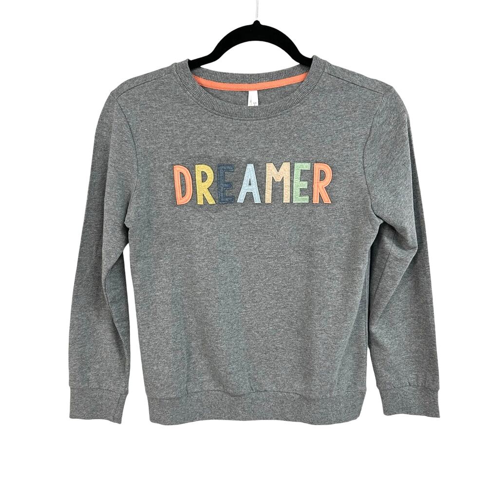 Sweet Soul Girls Gray Multicolor Dreamer Long Sleeve Crewneck Sweatshirt Large